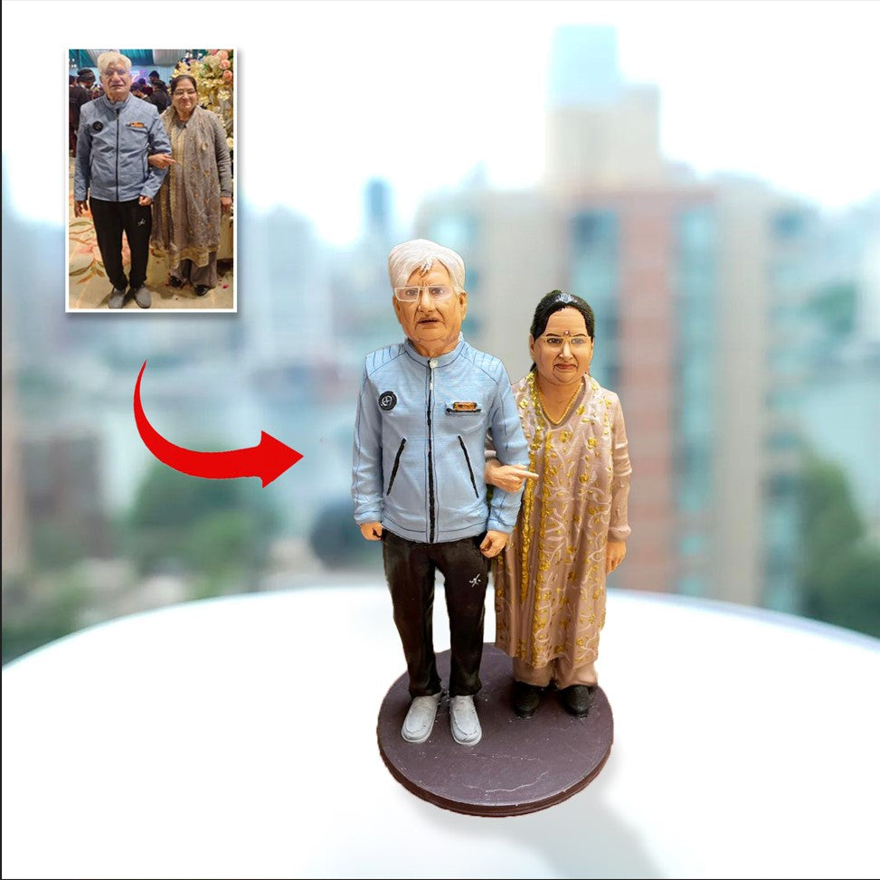 Personalised Couple Full body 3D Miniature Best Anniversary Gift